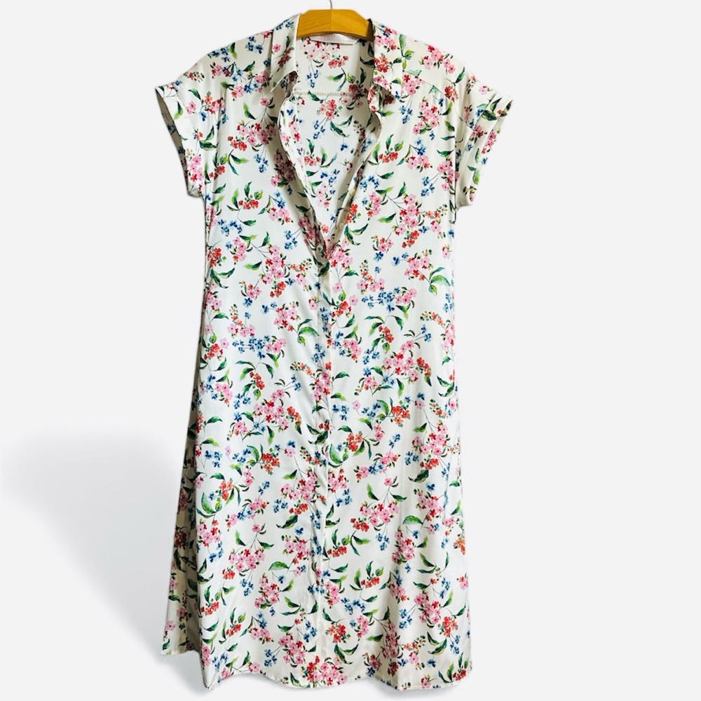 Goelia Silk Floral Midi dress Size XS